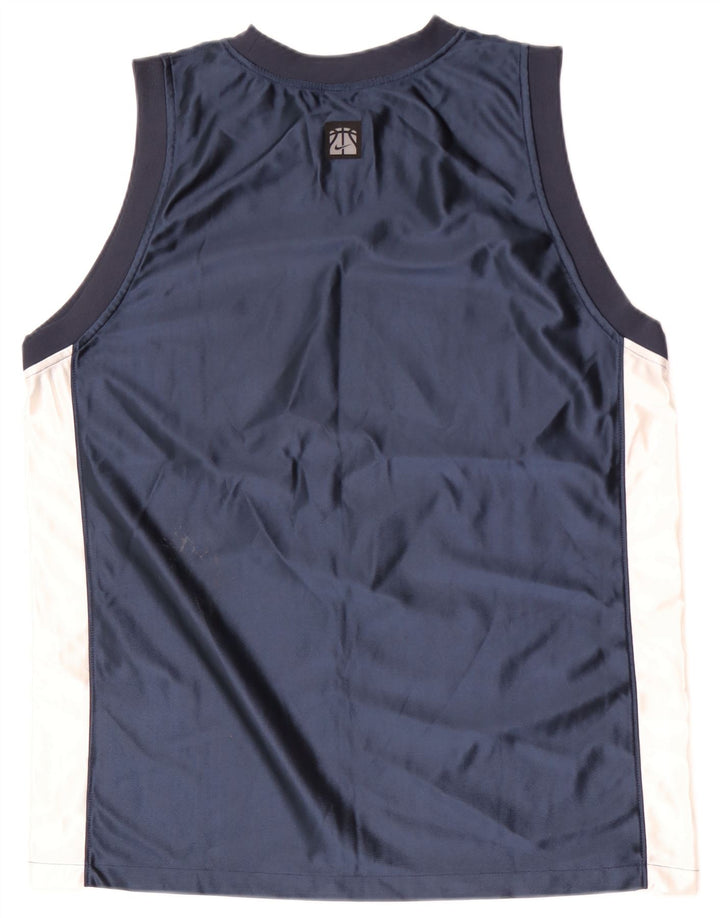 NIKE Herrevest Top UK 39/41 Medium Navy Blue Colourblock Polyester