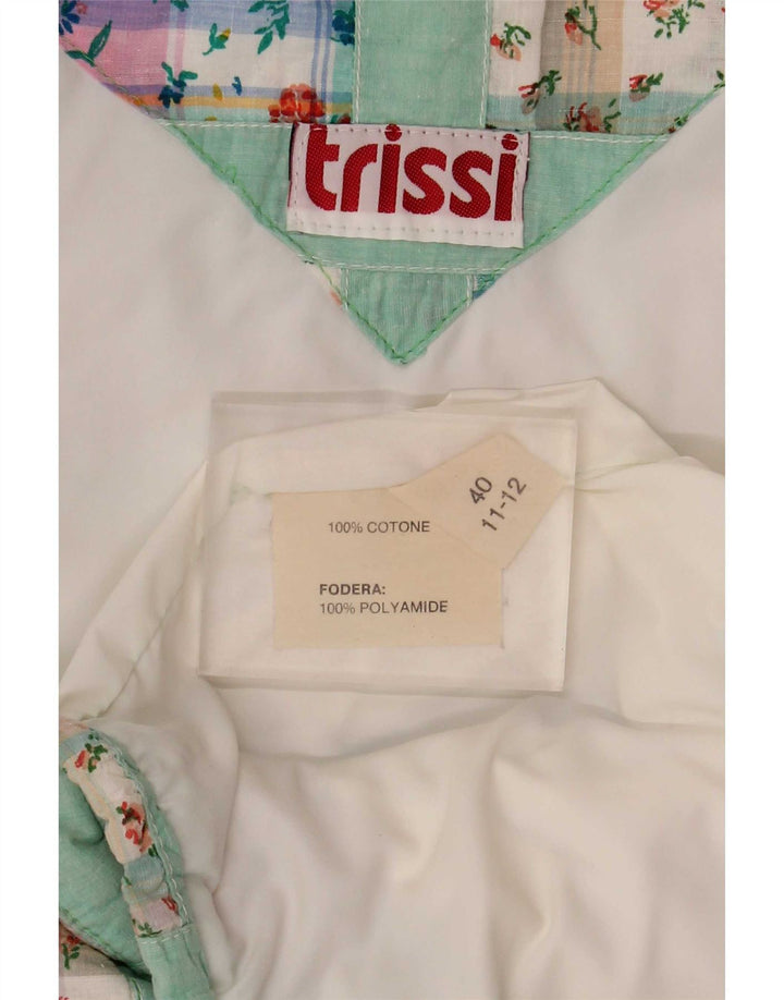 Gilet pentru femei Trissi IT 40, verde mediu, bumbac mozaic