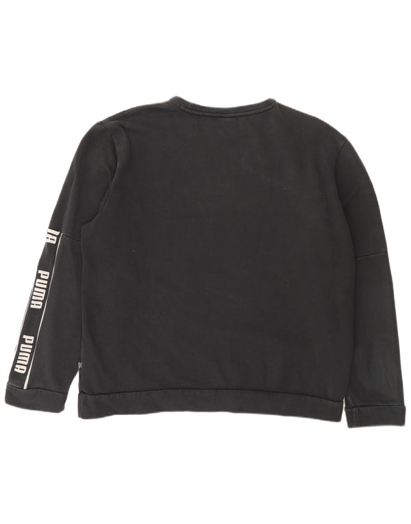 Felpa grafica da uomo Puma Jumper XL in cotone nero