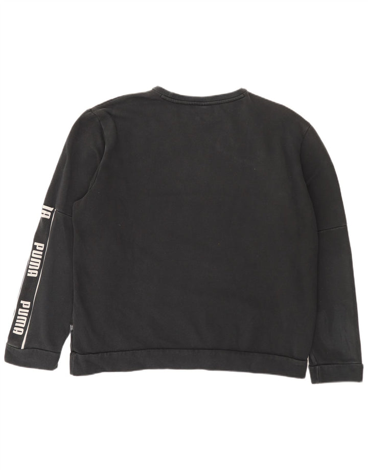 Felpa grafica da uomo Puma Jumper XL in cotone nero