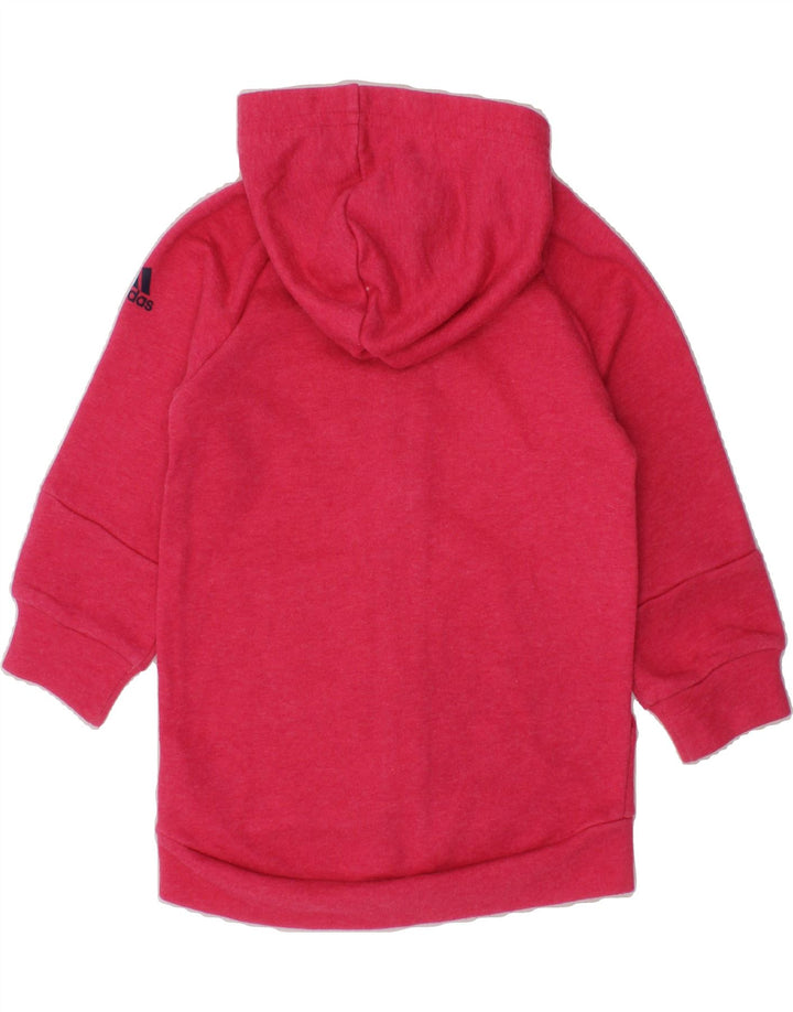 ADIDAS Baby Girls Zip Hoodie Sweater 18-24 Months Pink Cotton Vintage Adidas and Second-Hand Adidas from Messina Hembry 