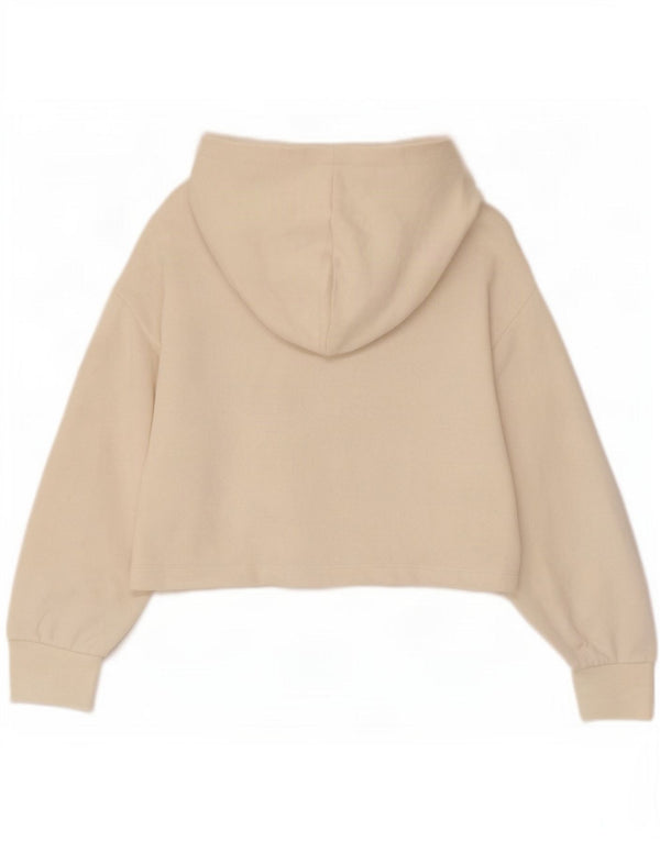 Pulover cu glugă supradimensionat pentru femei Los Angeles Crop Zara UK 14 Medium Off White