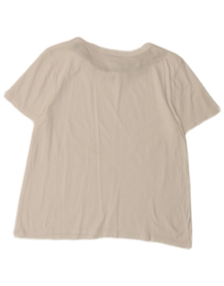 T-shirt Zara da donna Top UK 12 bianca media