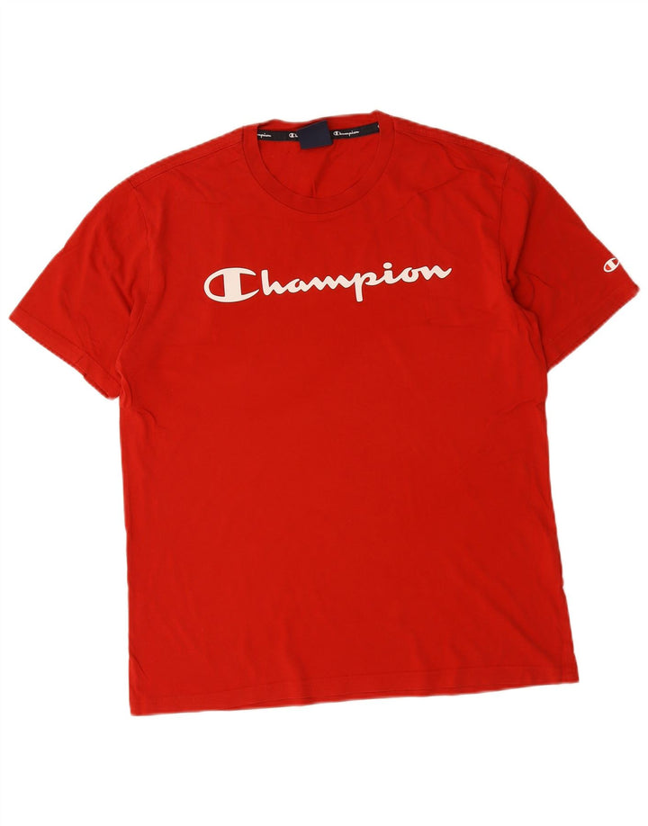 Ανδρικό γραφικό T-Shirt Champion Top Μεσαίο κόκκινο βαμβακερό