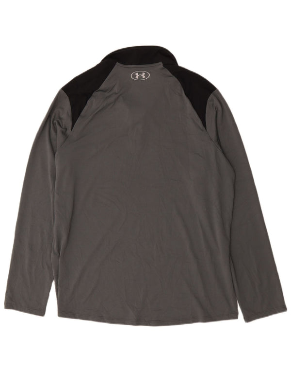 Under Armour Haut de Survêtement Zip Neck Homme Gris Colorblock