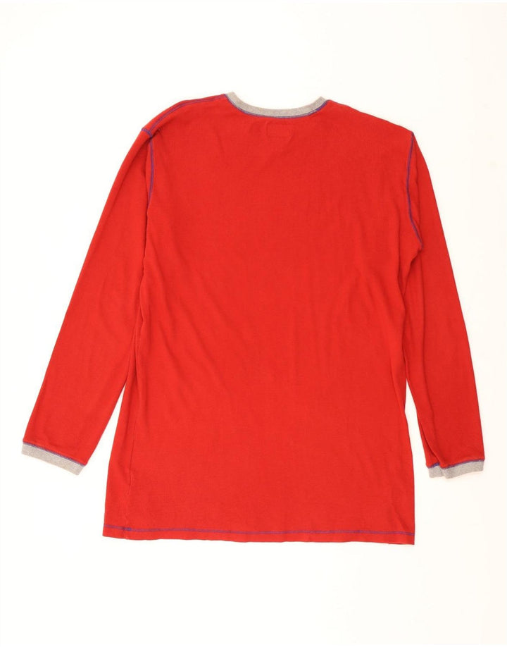 Nautica Top da uomo a maniche lunghe XL in cotone rosso
