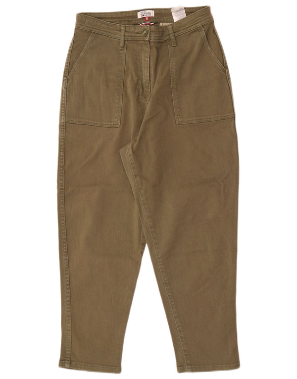 Pantaloni corti affusolati da donna Tommy Hilfiger W26 L24 cotone kaki