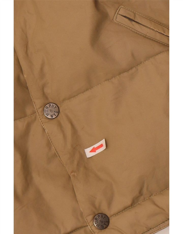 Murphy & Nye Herre Polstret Gilet UK 36 Small Beige Nylon