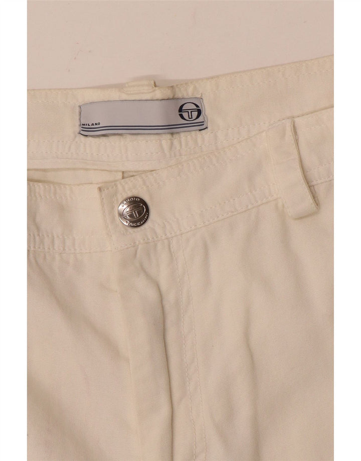 Sergio Tacchini Mens Cargo Shorts W32 Medium White