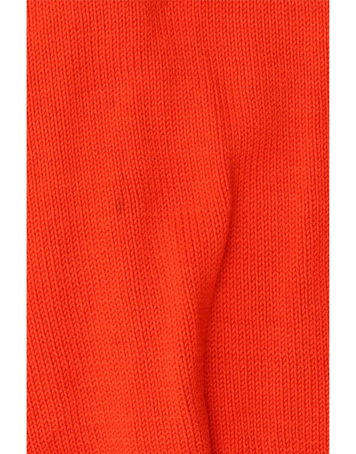VINTAGE Womens Cardigan Sweater UK 16 Large Orange Vintage Vintage and Second-Hand Vintage from Messina Hembry 