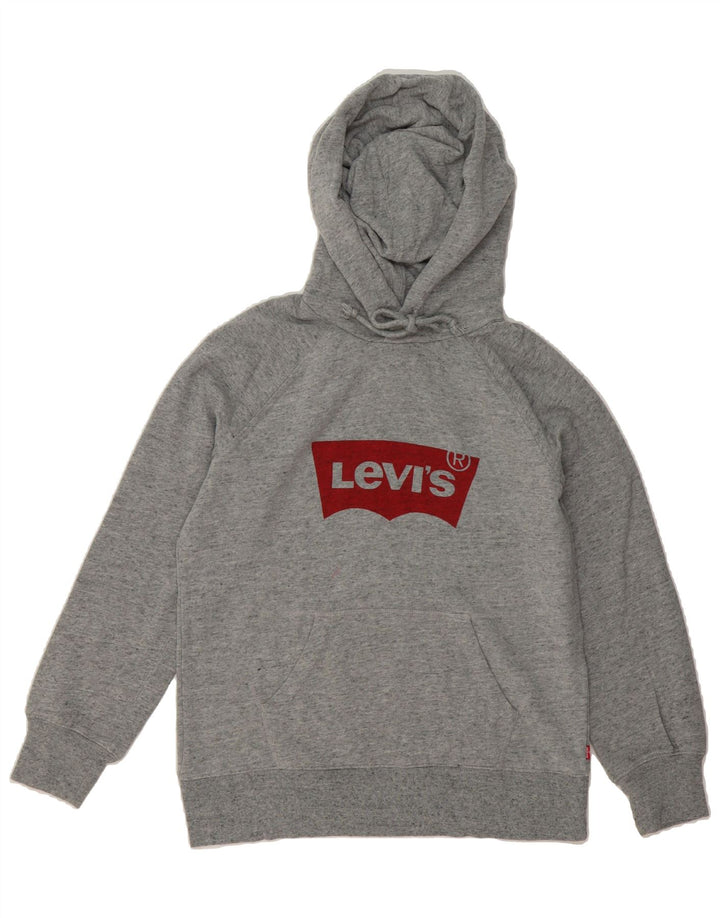 LEVI'S Mens Graphic Hoodie Jumper XS Grey Vintage Levi's and Second-Hand Levi's from Messina Hembry 