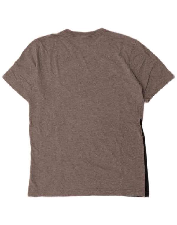 Nike Mens Short Sleeve Graphic T-Shirt Top Medium Grey Colourblock Sports