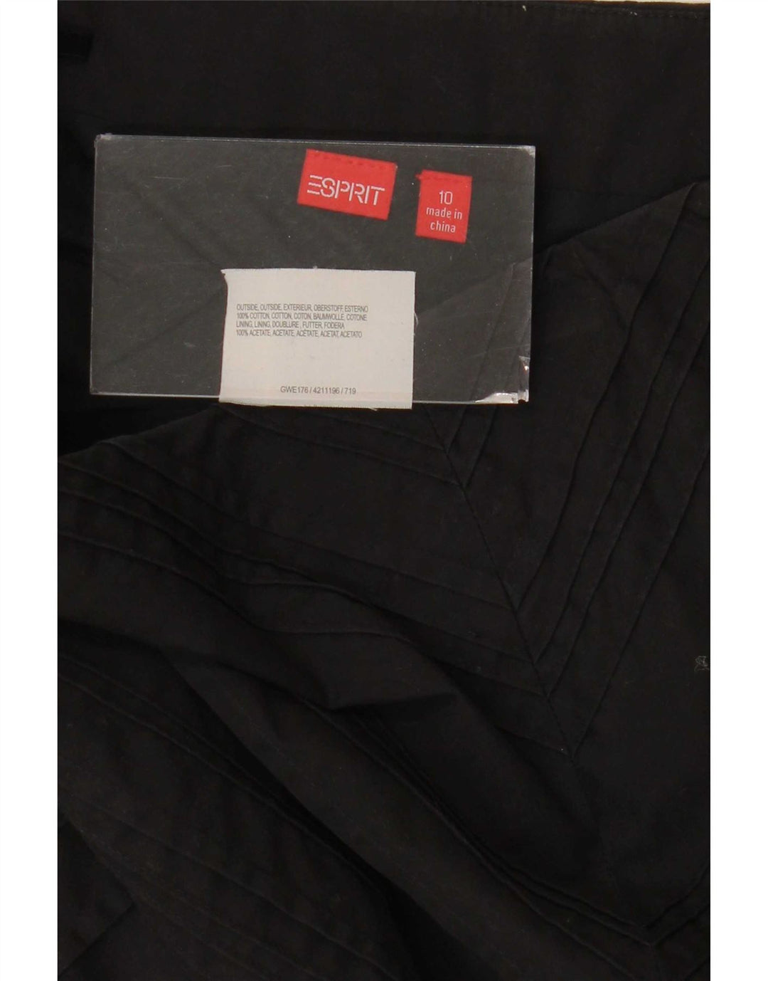 Esprit Womens A-Line Skirt UK 10 Small W30 Black Cotton