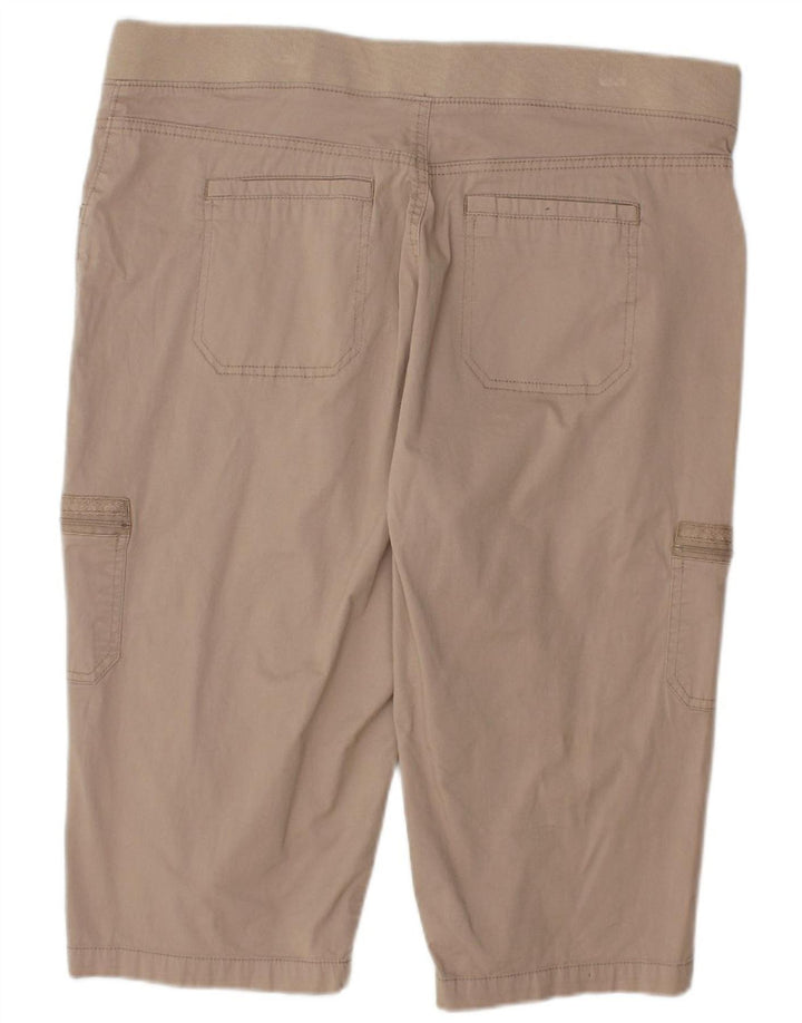 Bermuda cargo feminina LEE com ajuste relaxado EUA 18 2XL W38 algodão marrom