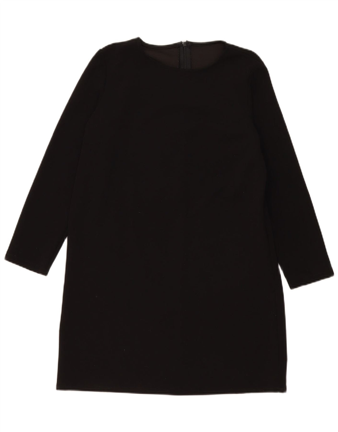 Vintage Womens Long Sleeve Shift Dress UK 14 Medium Black