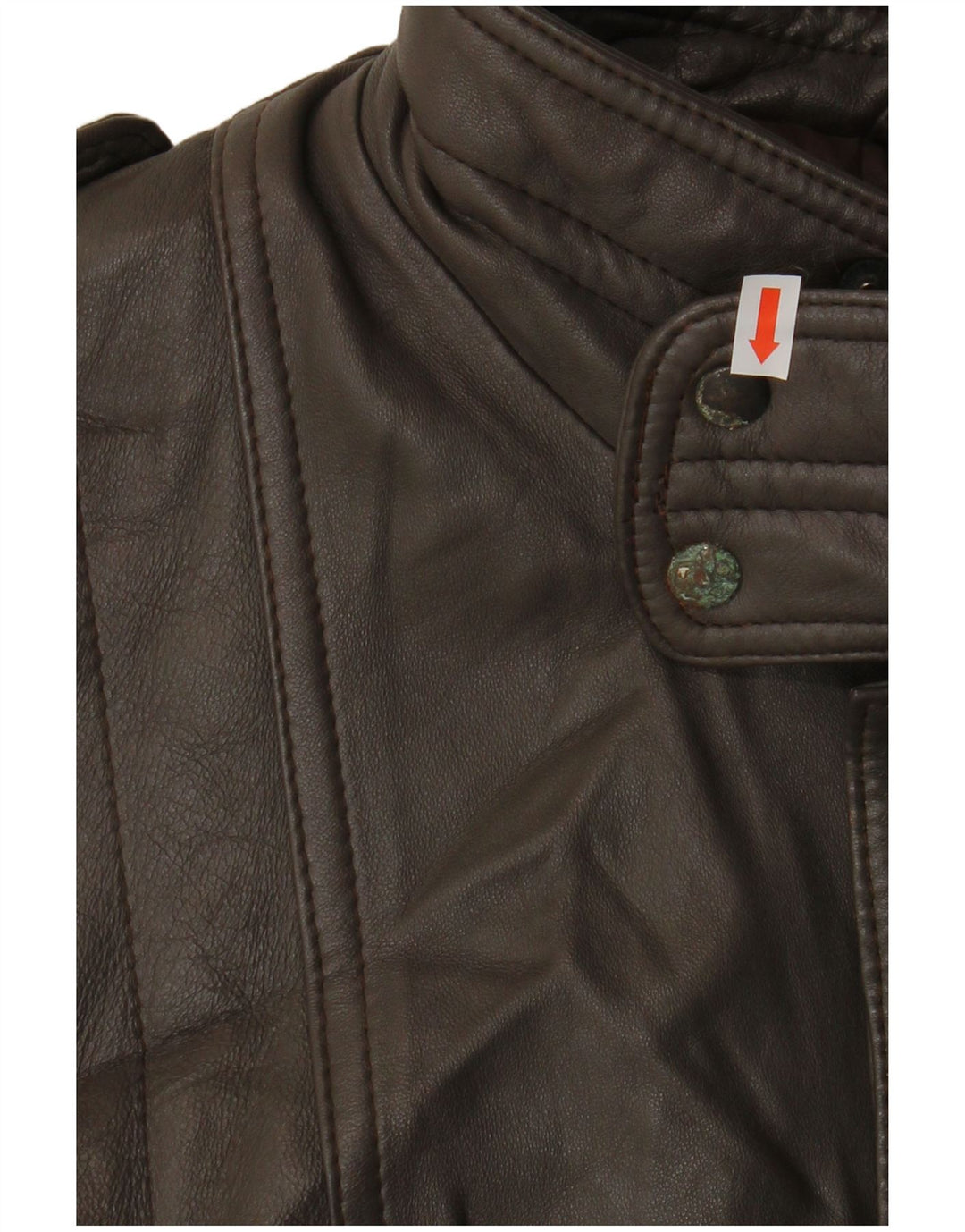 VINTAGE Mens Leather Jacket IT 54 2XL Brown Leather