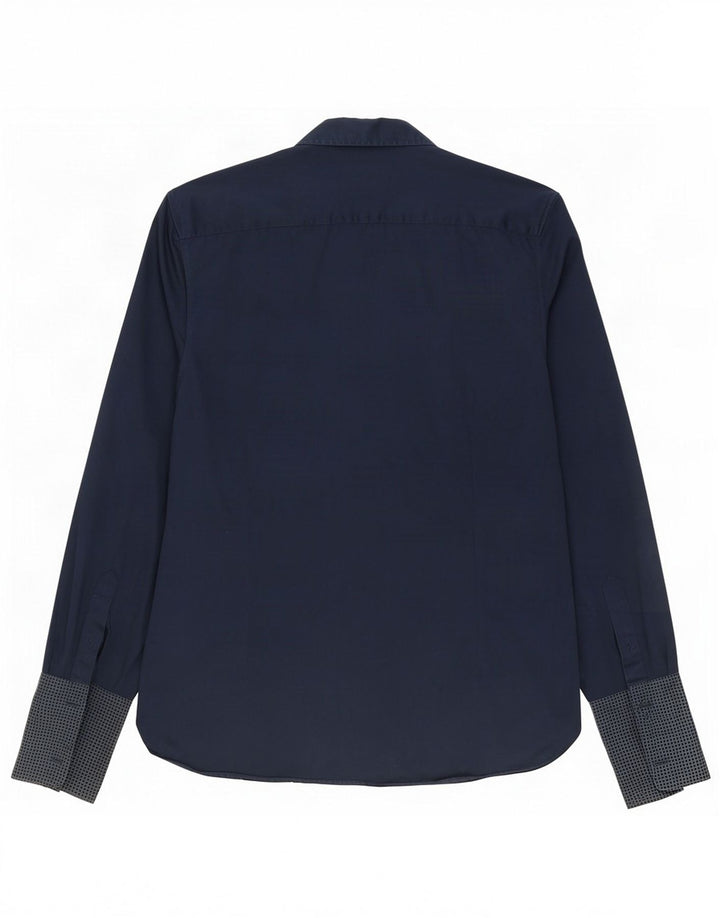 Ted Baker Herre formel skjorte størrelse 15,5 Medium Navy Blue Spotted