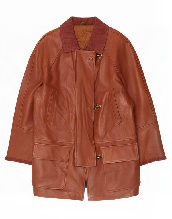 Montgomery da donna in pelle Giamax IT 50 2XL Marrone