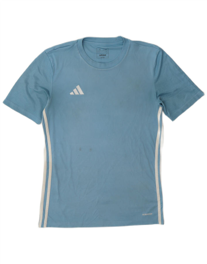 Adidas Mens Dri Fit Slim T-Shirt Top Small Blue