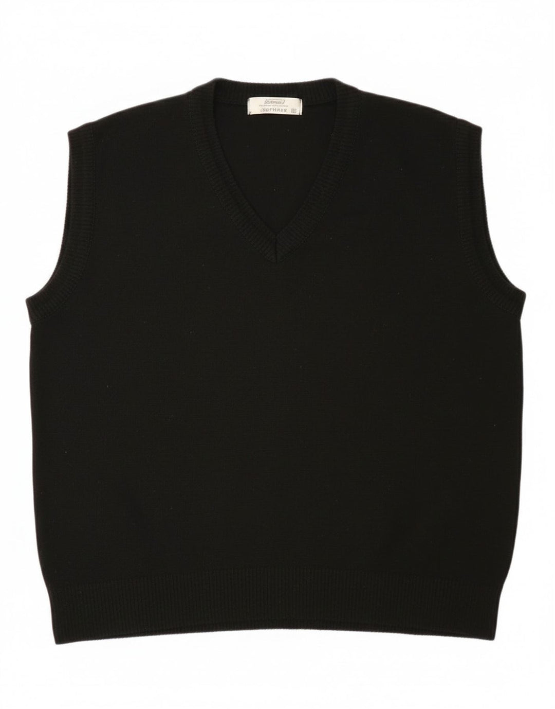 St. Bernard Mens Vest Tank Top Medium Black Acrylic