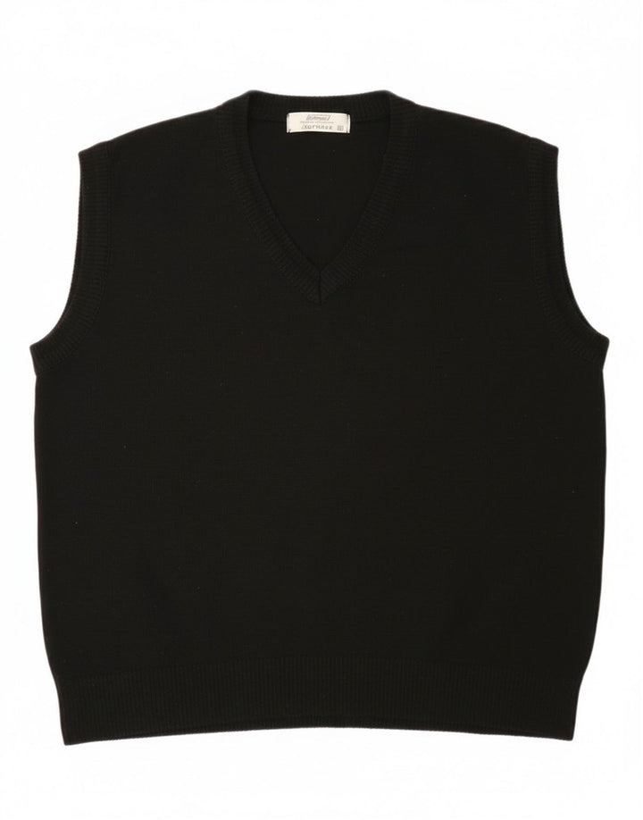 St. Bernard Mens Vest Tank Top Medium Black Acrylic