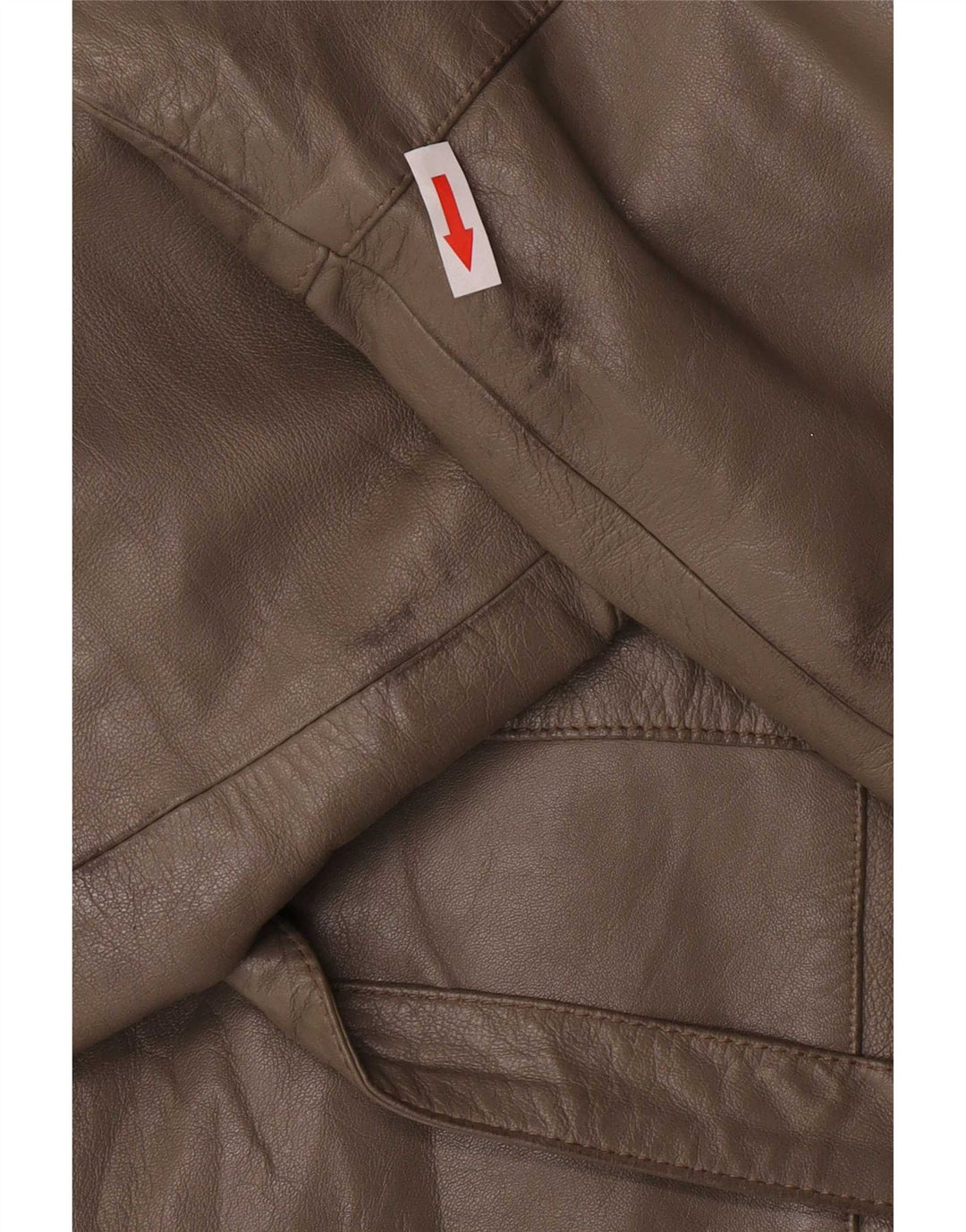 Vintage mujer regular fit chaqueta IT 46 grande gris cuero clásico