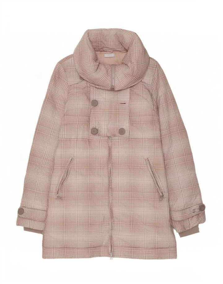 Billabong Womens Polstret Frakke UK 12 Medium Flerfarvet Houndstooth