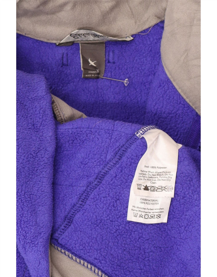 EDDIE BAUER Womens Fleece Jacket UK 14 Medium Purple Polyester