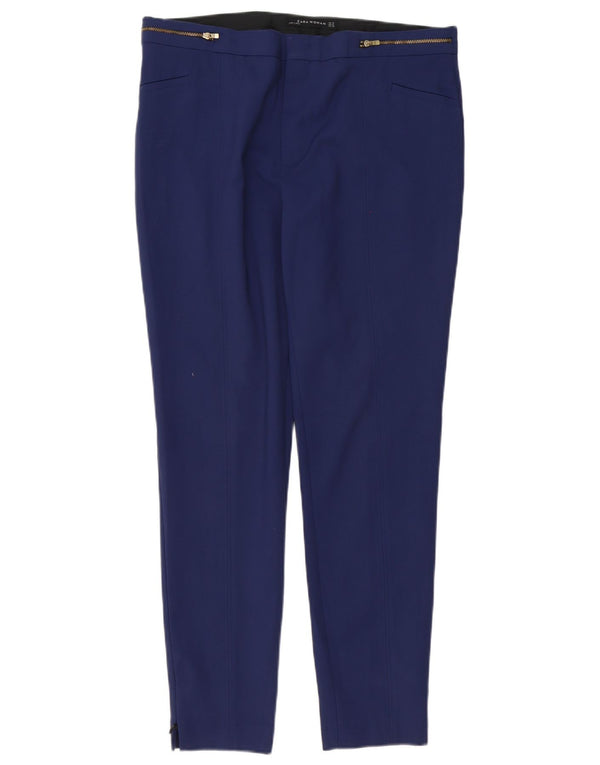 Spodnie damskie Zara Slim Casual XL W32 L30 Granatowa bawełna