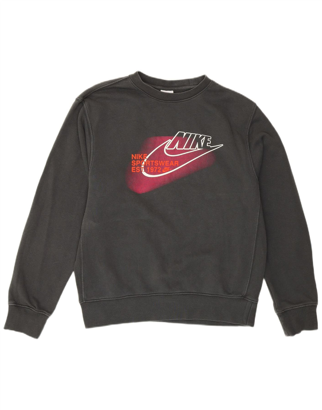 Hanorac grafic pentru bărbați NIKE Pulover mic, gri, bumbac