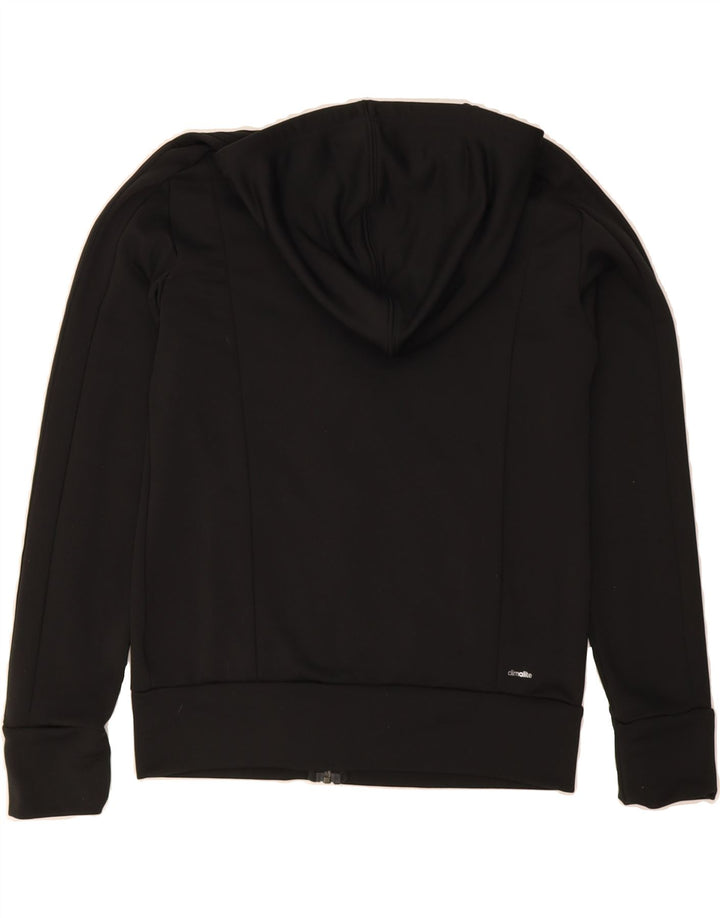 ADIDAS Womens Climalite Zip Hoodie Sweater UK 12/14 Medium Black Polyester Vintage Adidas and Second-Hand Adidas from Messina Hembry 