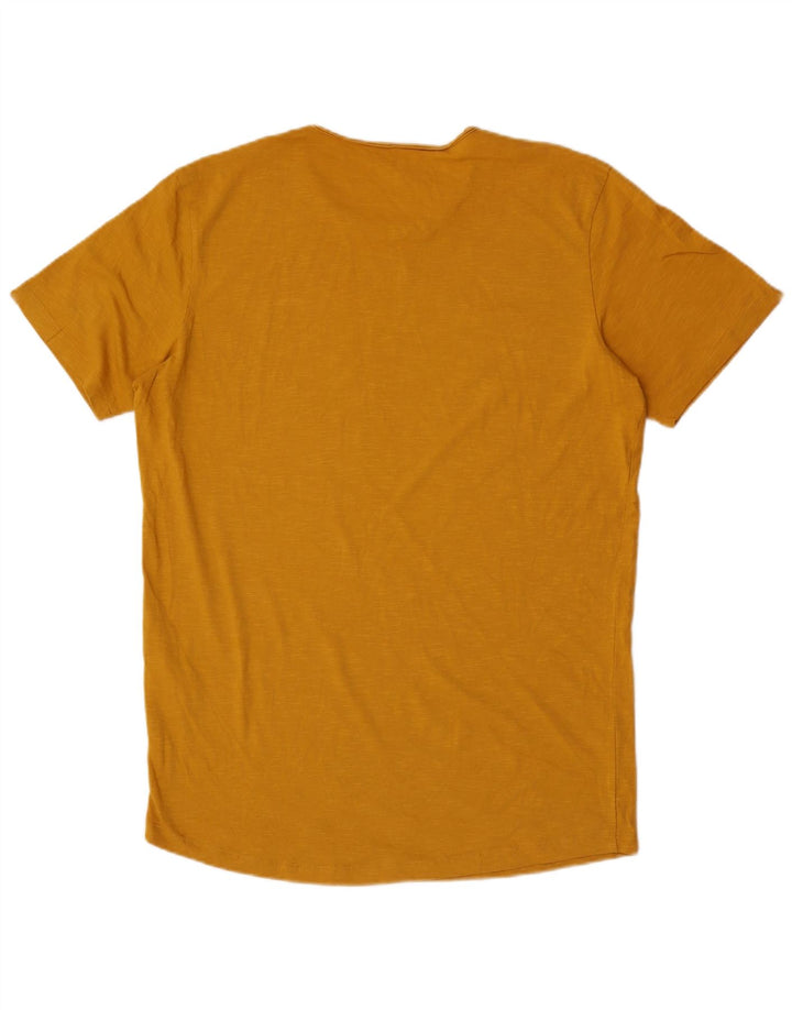 Jack & Jones Herre Regular Fit T-Shirt Top Medium Gul Bomuld