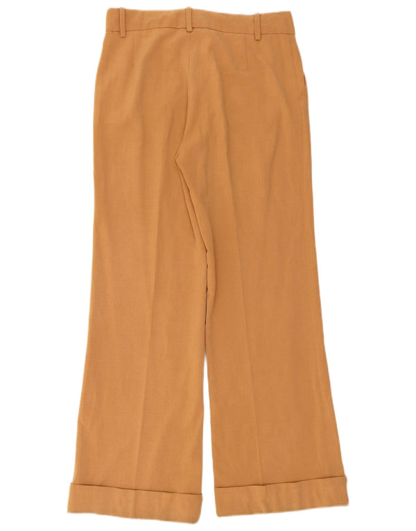 Pantaloni casual a gamba larga da donna Zara EU 38 Small W28 L31 Beige