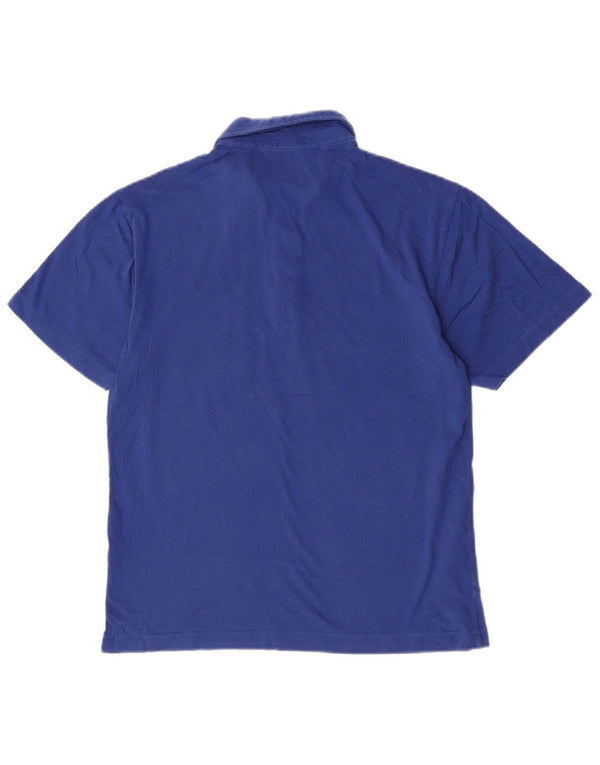 Penguin Mens Heritage Slim Fit Polo Shirt Medium Blue Spotted Cotton