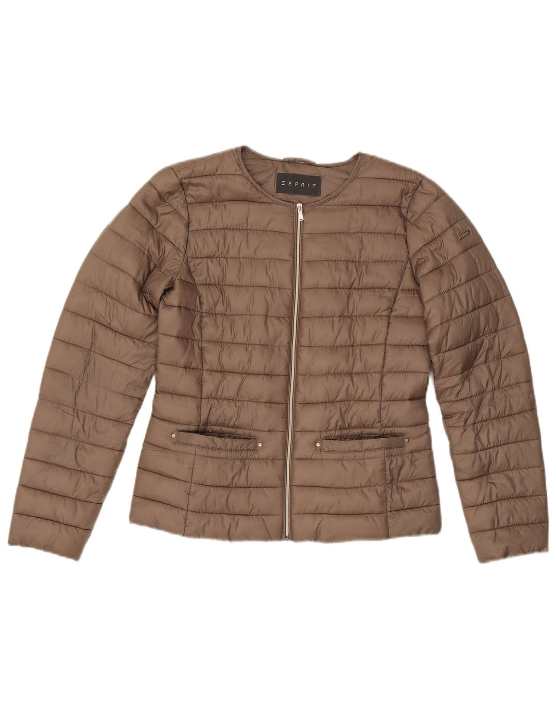 Esprit Chaqueta acolchada extragrande para mujer UK 6 XS Marrón Poliéster