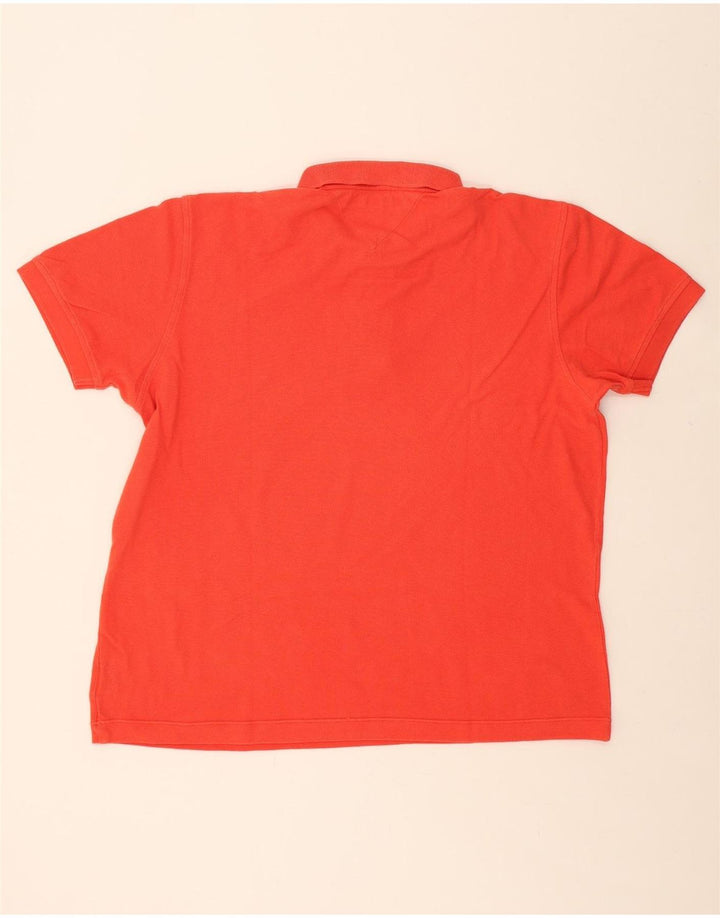 TOMMY HILFIGER Mens Polo Shirt Large Red Cotton Vintage Tommy Hilfiger and Second-Hand Tommy Hilfiger from Messina Hembry 