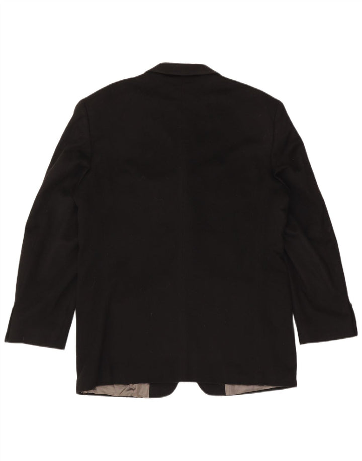 Jaqueta blazer masculina de 3 botões Marks & Spencer Reino Unido 38 lã preta média