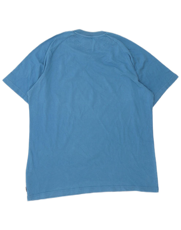 Adidas Mens T-Shirt Top Medium Blue Cotton