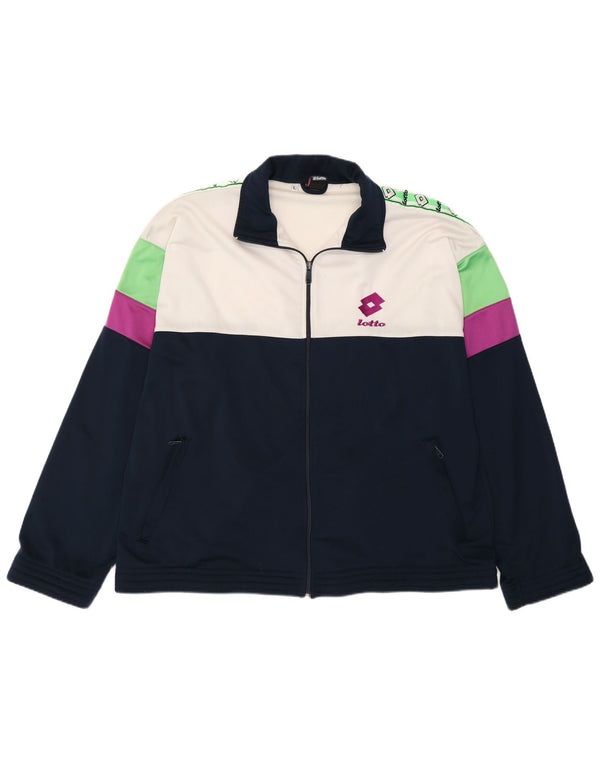 Lotto Mens Graphic Chándal Top Chaqueta Grande Azul Marino Colorblock