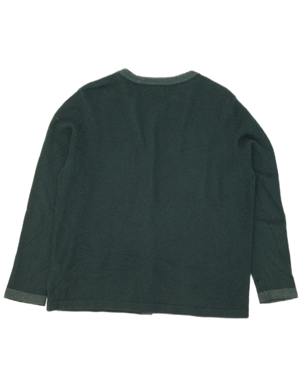 Marks & Spencer Womens Cardigan Sweater UK 16 Large Green Acrylic