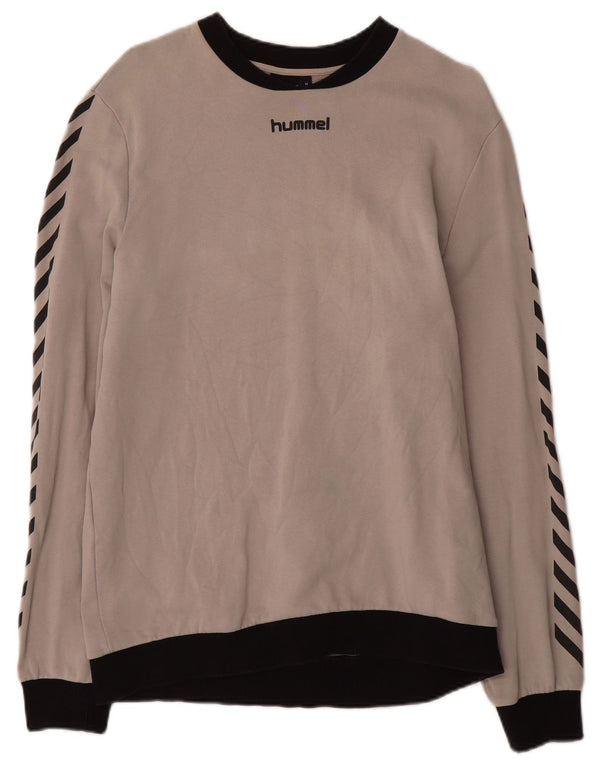 Hummel Herre grafisk sweatshirt Jumper Medium Grå Colourblock Bomuld