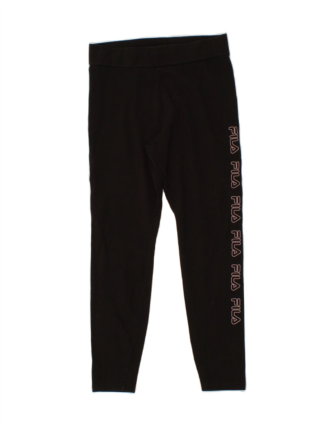 FILA Womens Graphic Leggings UK 8 Small Black Cotton Vintage Fila and Second-Hand Fila from Messina Hembry 