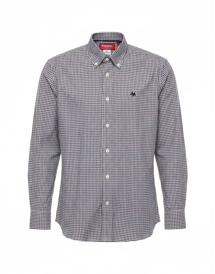 Kappa Mens Shirt Medium Blue Gingham Cotton