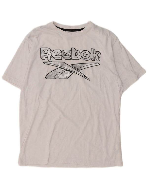 Tricou grafic pentru bărbați Reebok Top Medium White Bumbac
