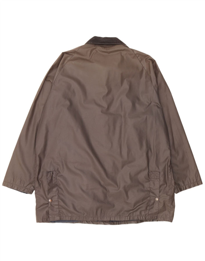 Conbipel Mens Waxed Cotton Jacket UK 42 XL Khaki Polyester