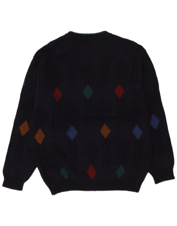 Marks & Spencer Mens Crew Neck Jumper Sweater Medium Navy Blue