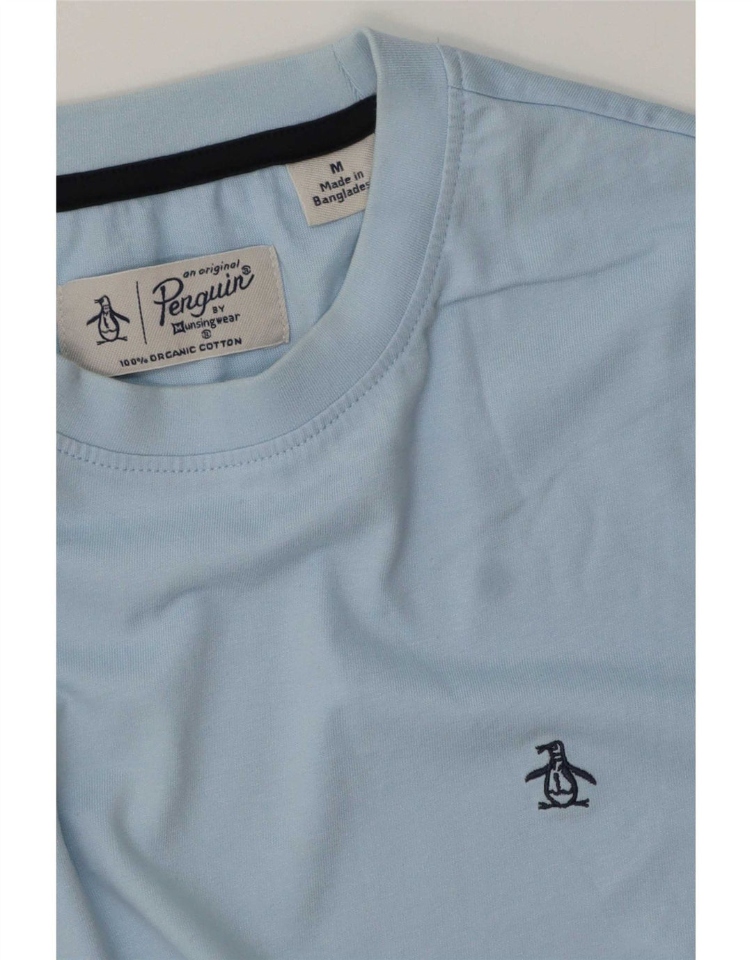 Penguin Herre T-Shirt Top Medium Blå Bomuld