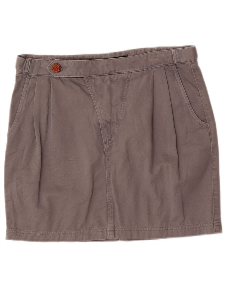 Zara Womens Trafaluc Pegged Mini Skirt EU 40 Medium W30 Grey Cotton