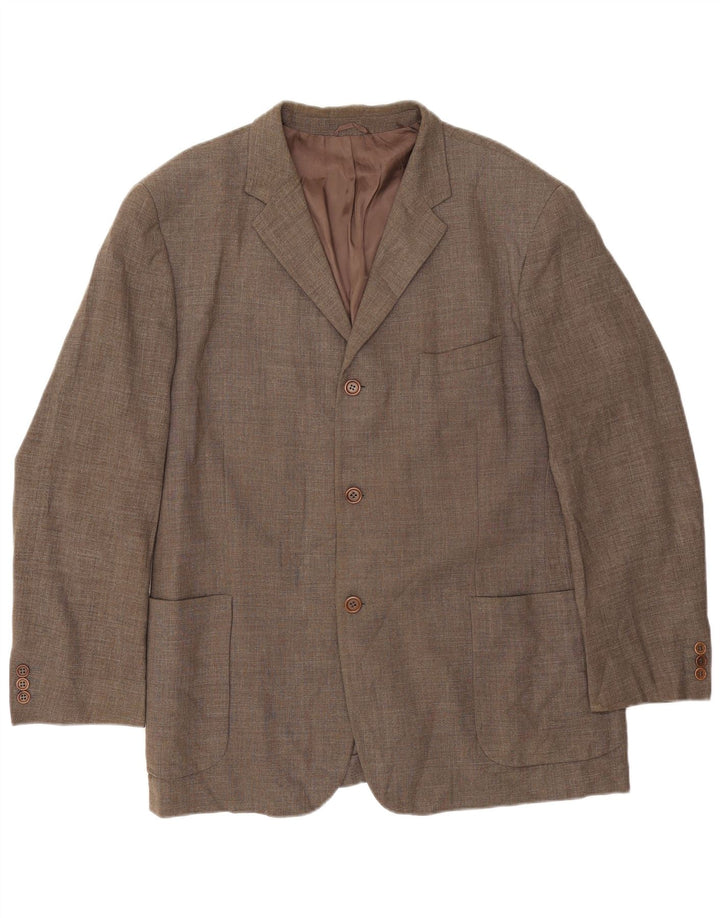Massimo Dutti Chaqueta Blazer De 3 Botones Para Hombre EU 46 Small Gris Lana