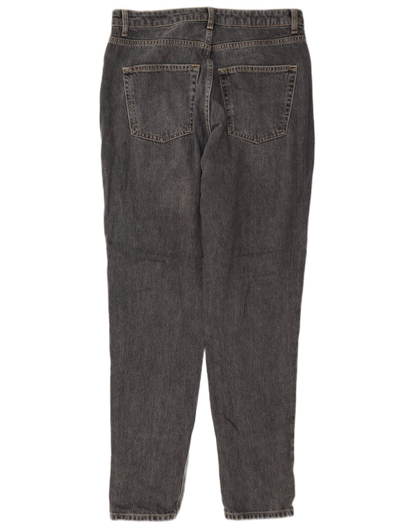 Topshop Dame Mom Tapered Jeans UK 14 Large W32 L36 Grå Bomuld